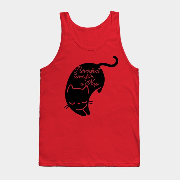 Purrrfect Time For a Nap Tank Top by DanielLiamGill